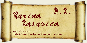 Marina Kasavica vizit kartica